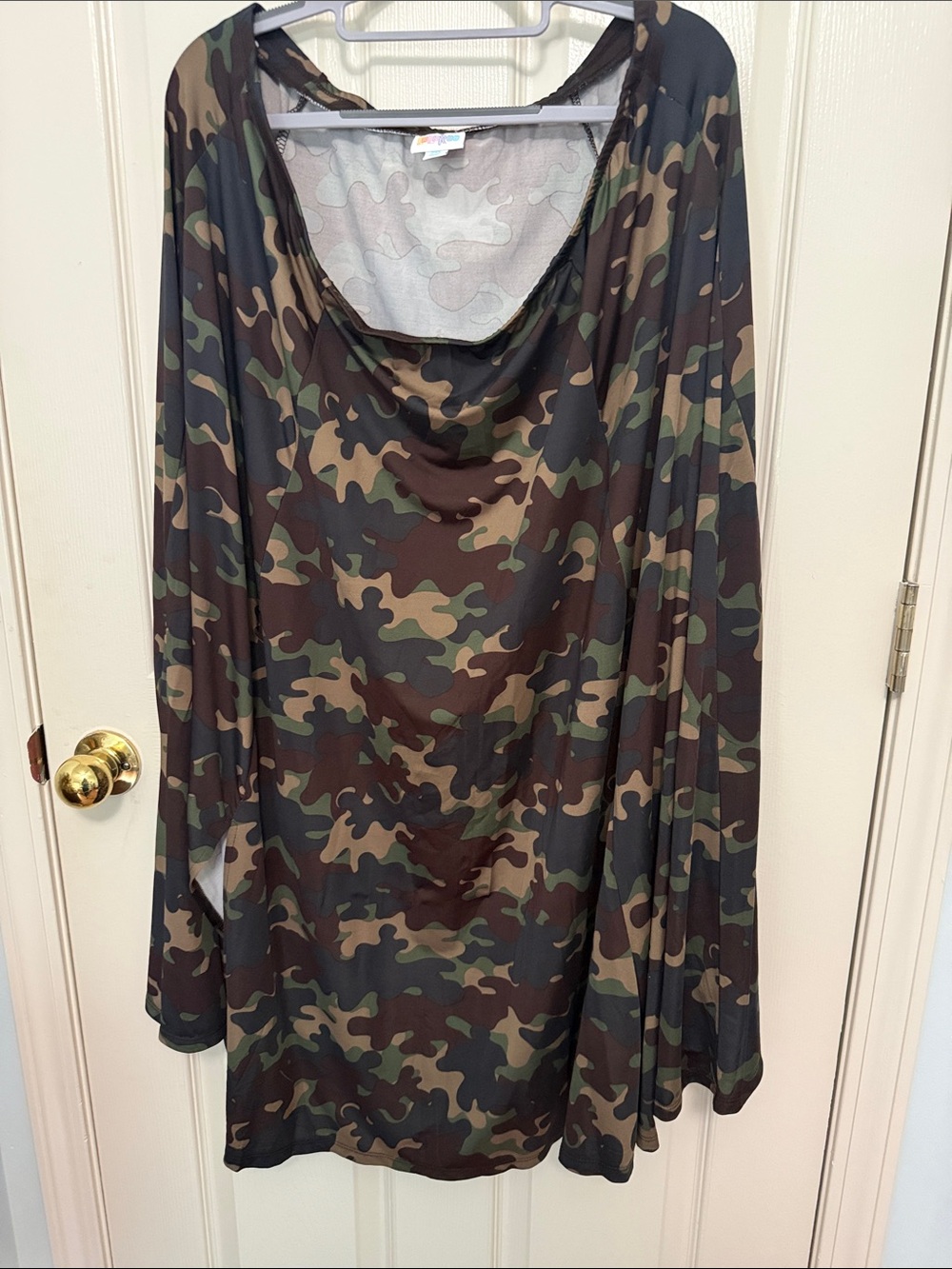LuLaRoe Circle Skirt in Camouflage Green Brown Black